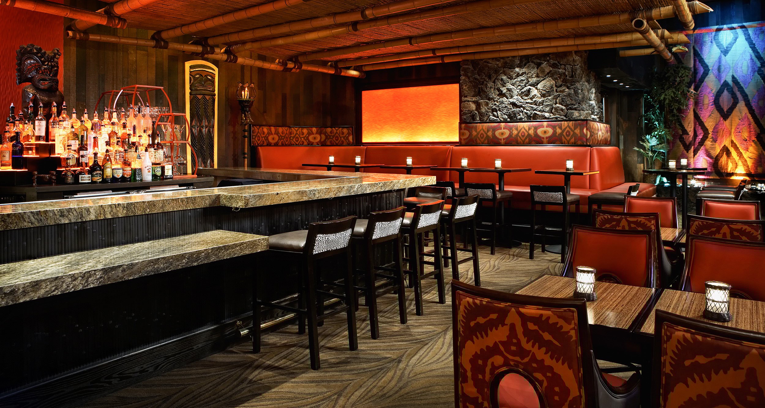 A bar full of liquor