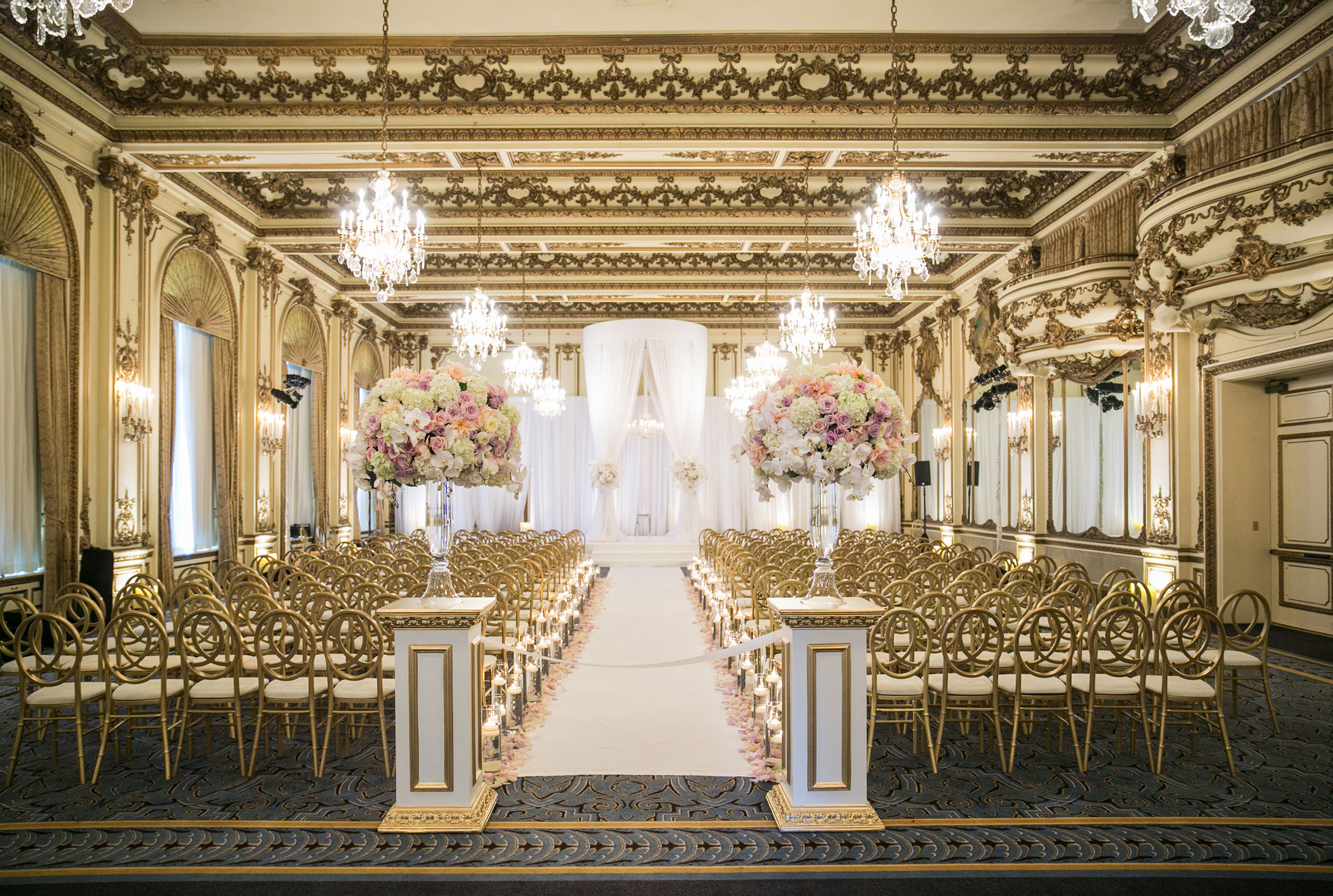 Golden room with chairs