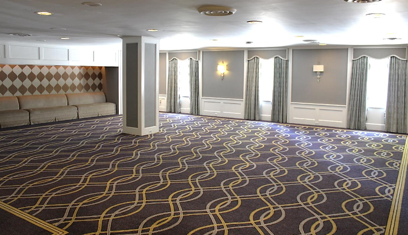 empty venue room with seating